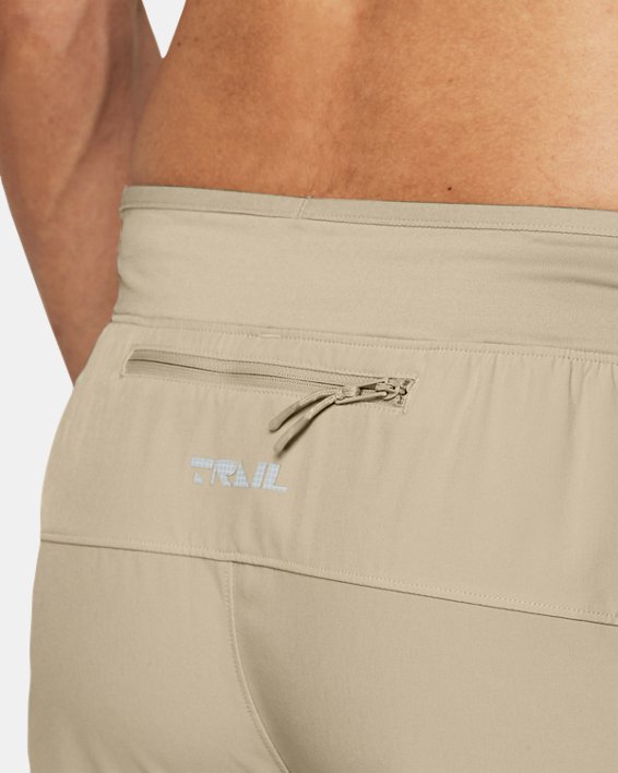 Men's UA Launch Trail 5" Shorts in Brown image number 3